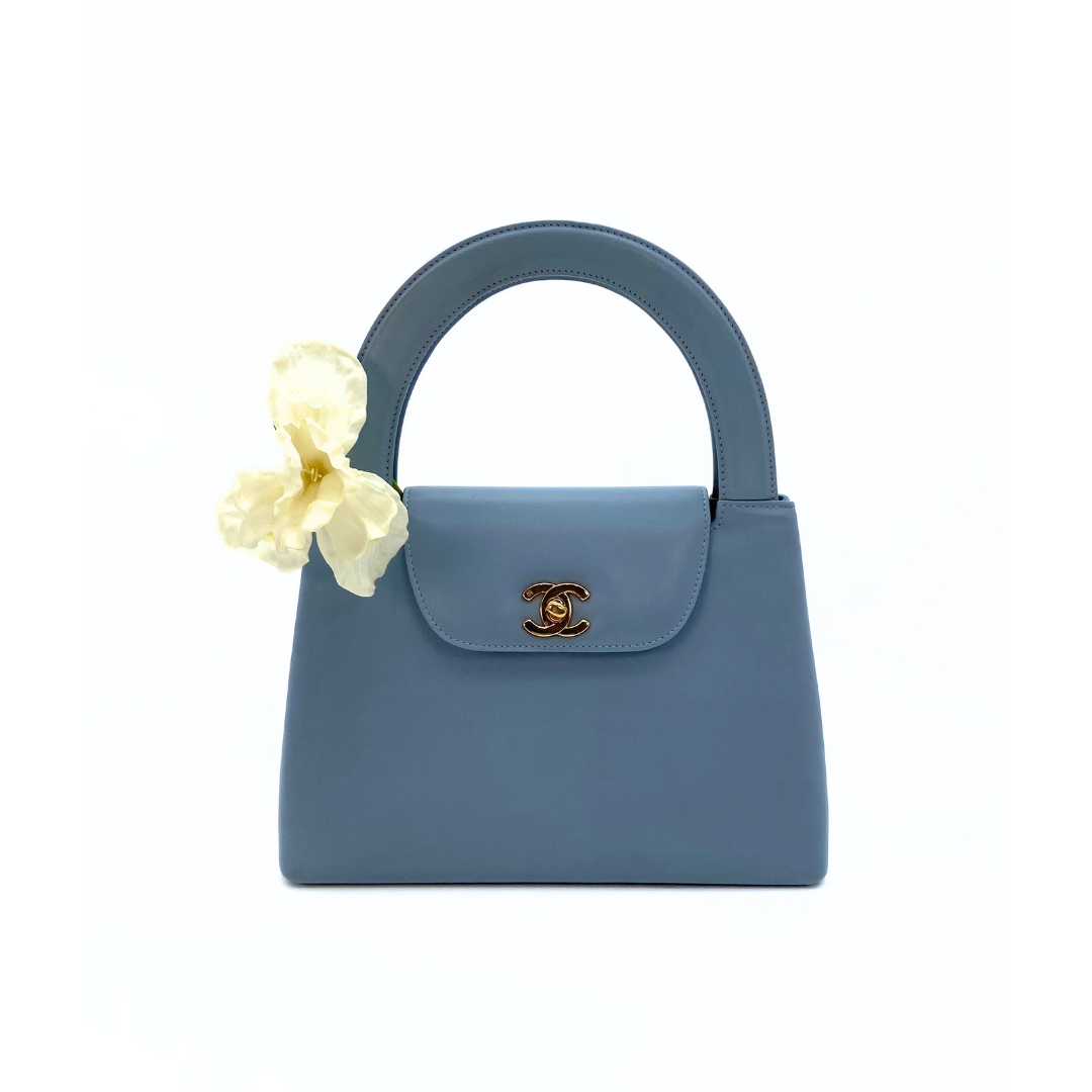 Helma, 5 Series Kelly Light Blue Lambskin with seal only