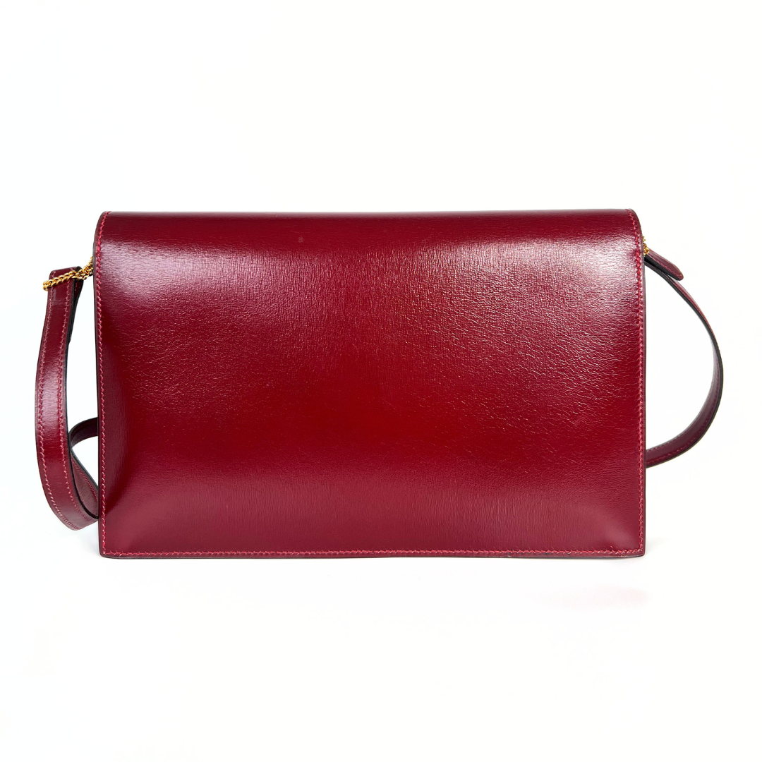 Benoula, 1985 Lydie Roue H Boxcalf Clutch wiith stamp  〇O