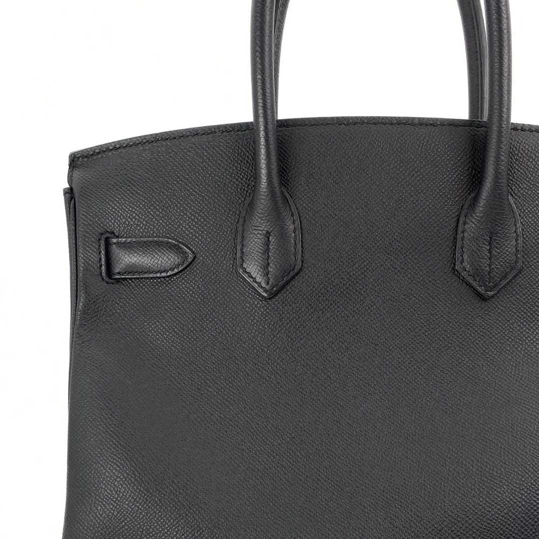 Neoma, 2016 Birkin 30 Black Veau Epsom Palladium Hardware with stamp X