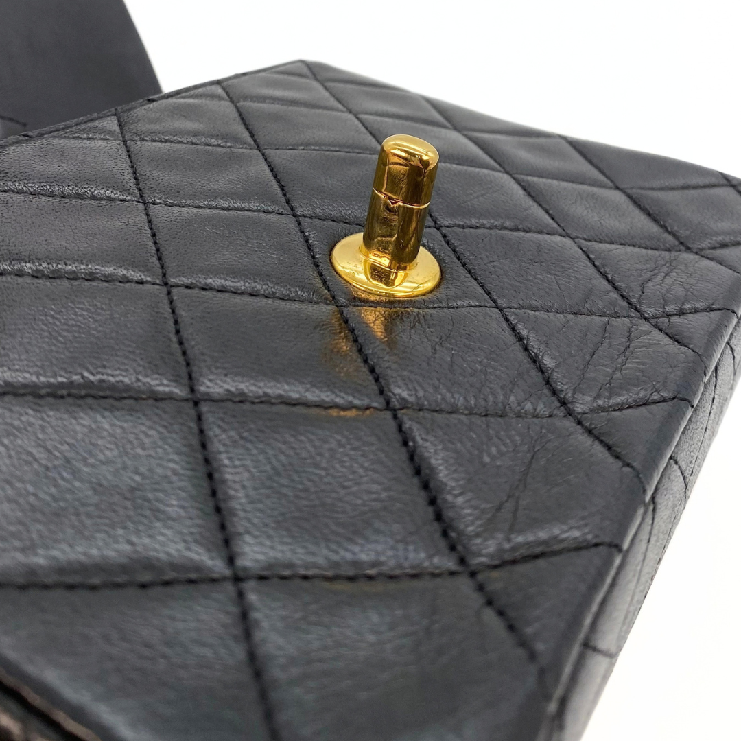 Michiru, 1 Series Square 17cm Black Lambskin with seal and card