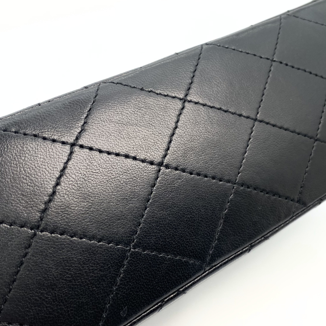 Bodhi, 0 Series Medium Classic Flap Black Lambskin with seal and card