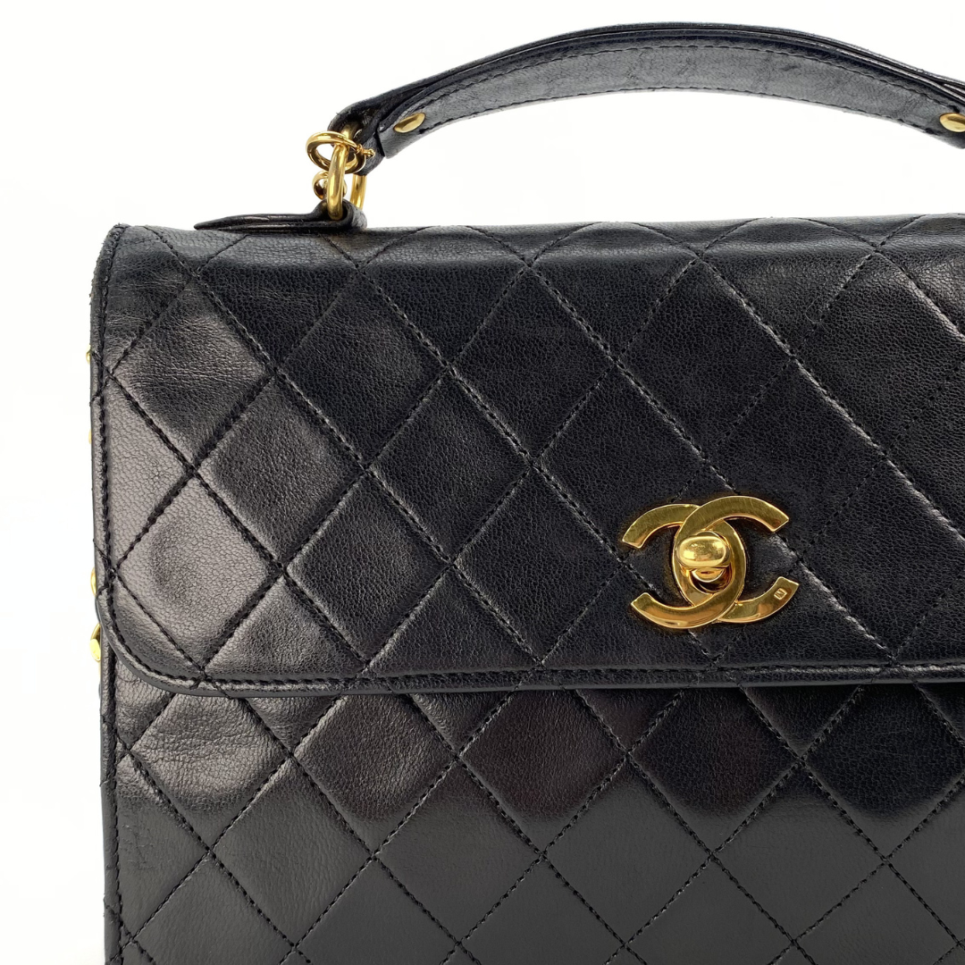Aramis, 0 Series Matelasse Black Lambskin with seal only