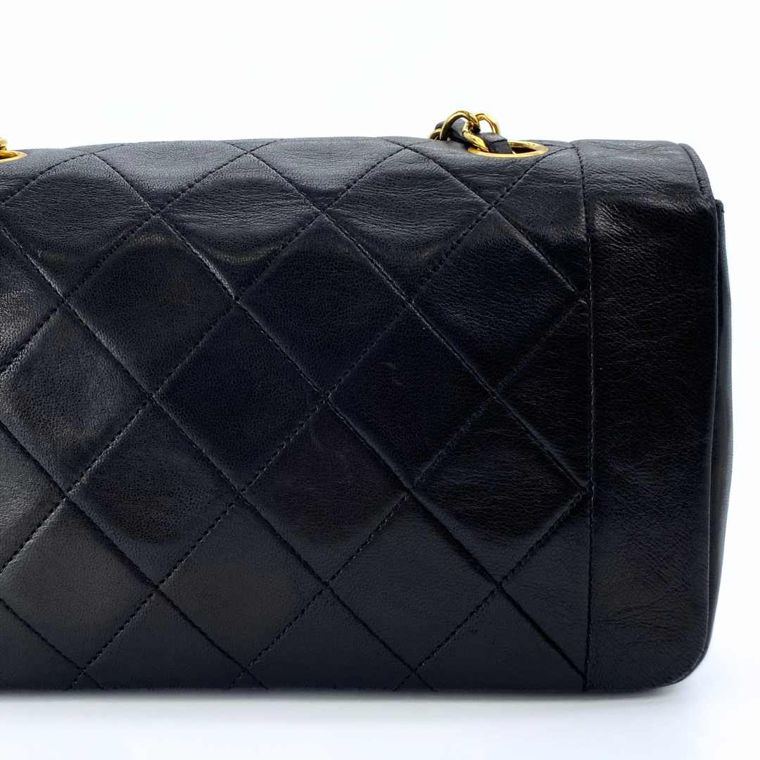 Ruslan, 1 Series Small Tab Border Black Lambskin with seal and card