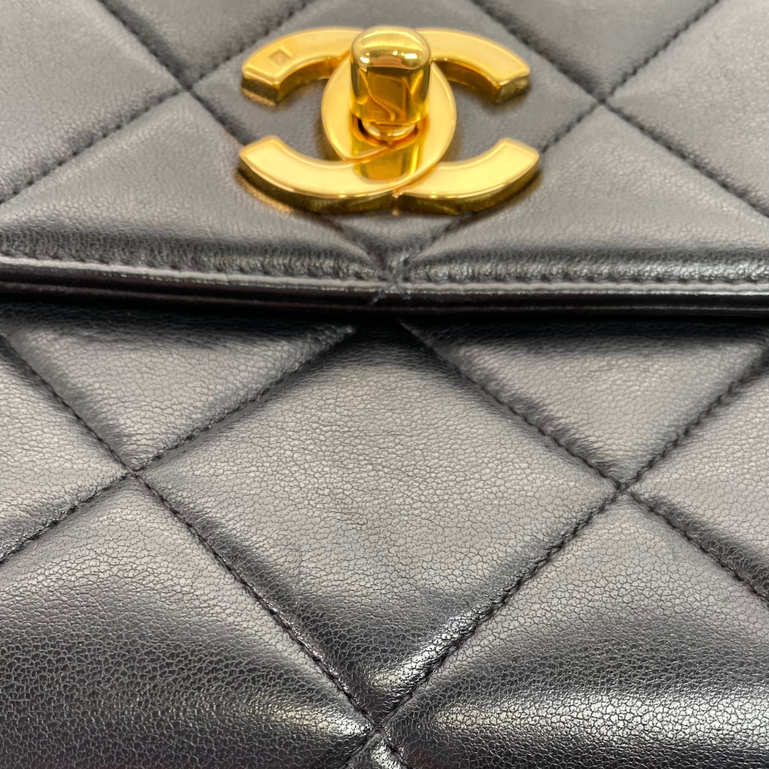Mikoto, 3 Series Materasse Black Lamb Gold Hardware with seal and card
