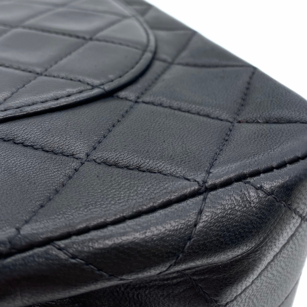 Gleb, 2 Series Small Classic Flap Black Lambskin with seal and card