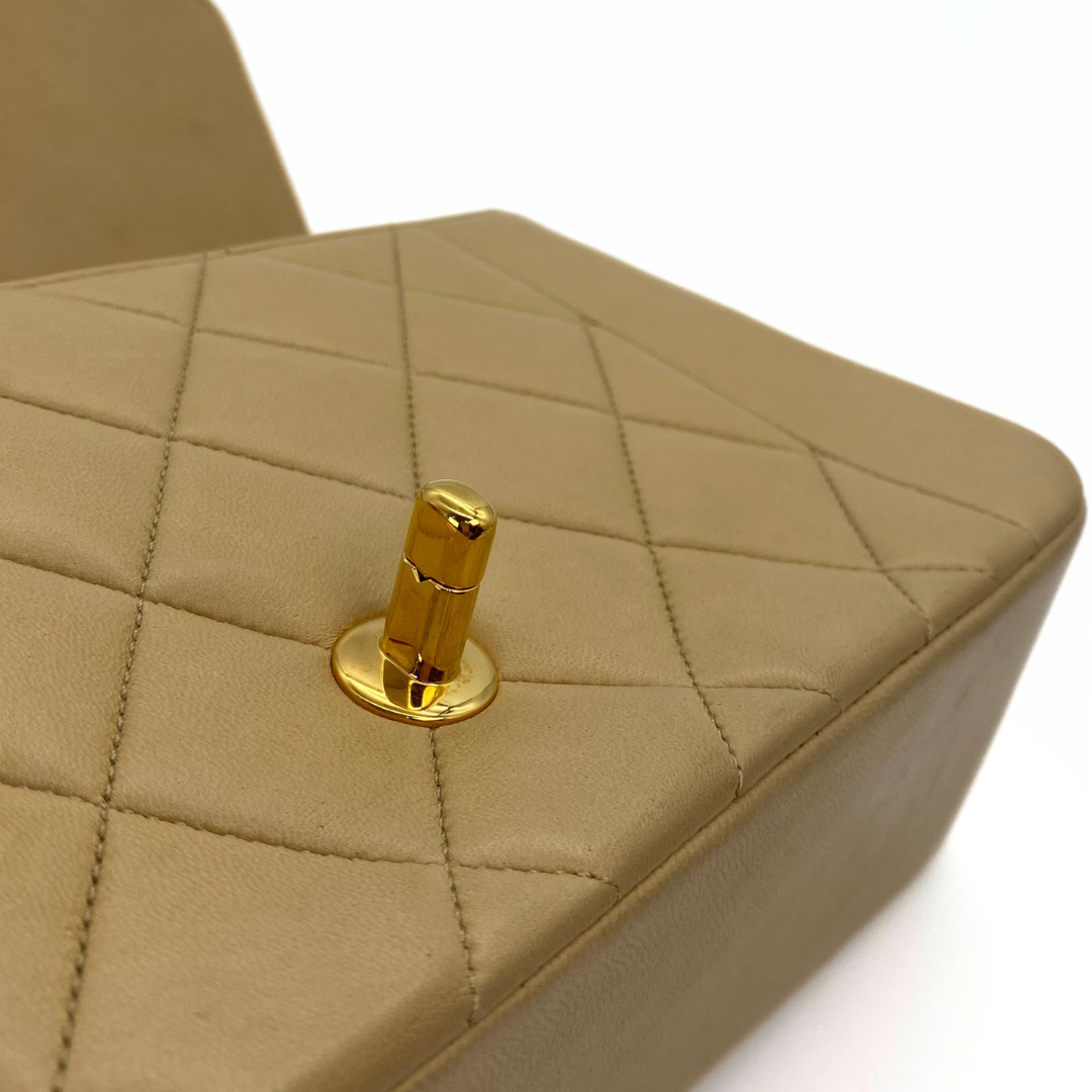 Omara, 2 Series Small Diana Beige Lambskin with seal and card