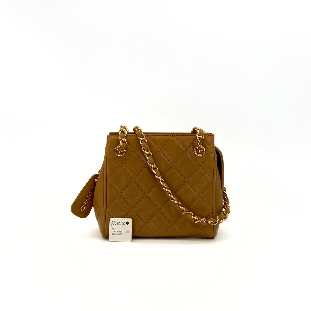 Kotone, 3 Series Matelasse Brown Lambskin with seal and card