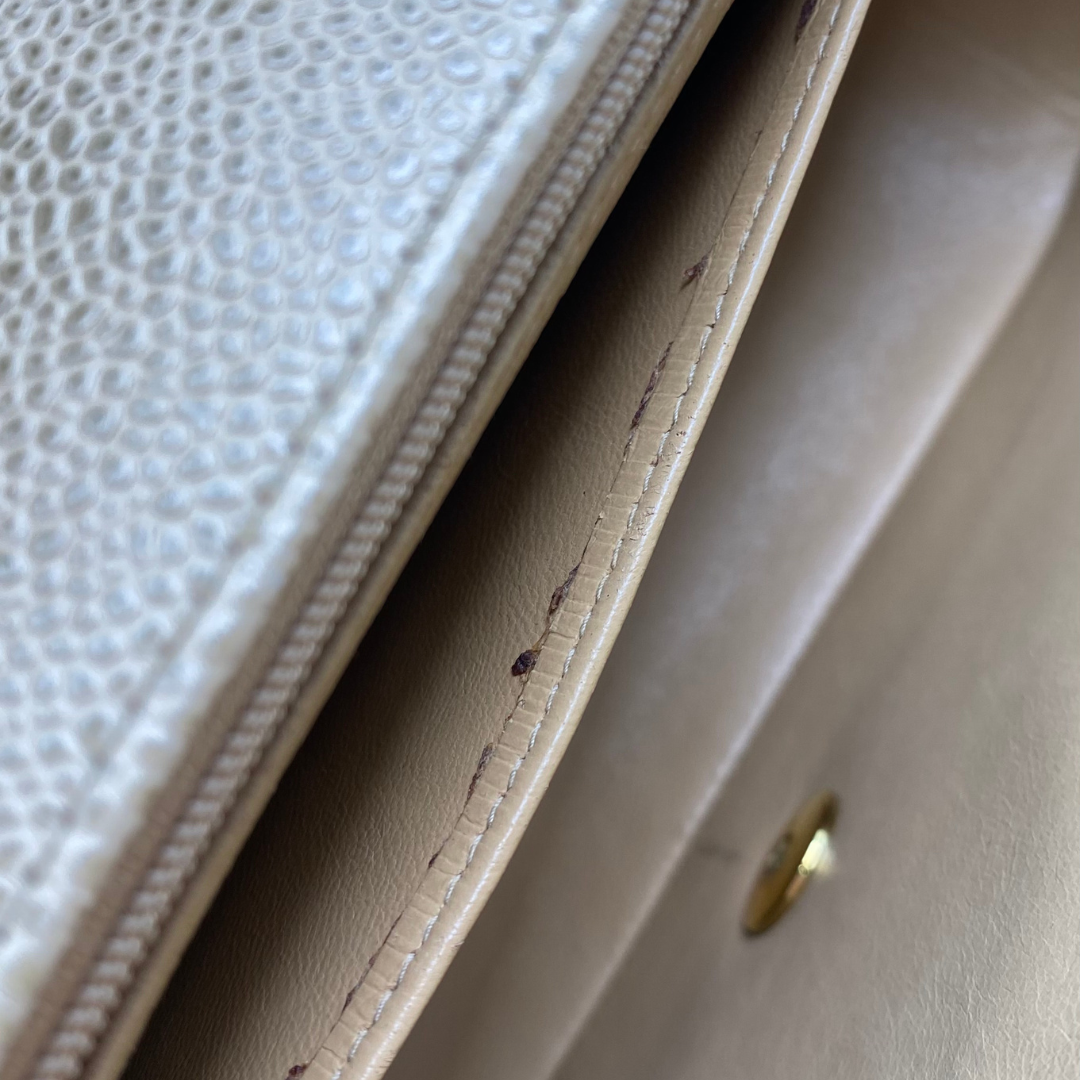 Gautier, 3 Series Medium Diana Beige Caviar with seal and card