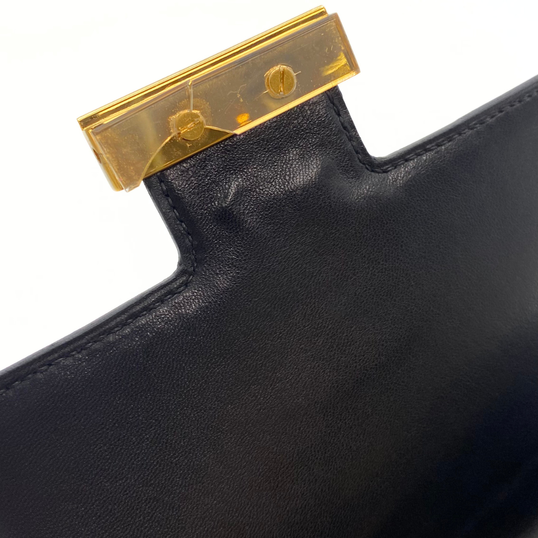 Lumi, 2003 Constance 23 Guilloche Black Boxcalf with stamp  □G