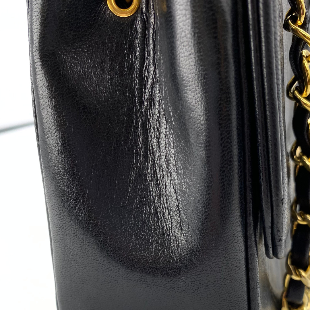 Ruslan, 1 Series Small Tab Border Black Lambskin with seal and card