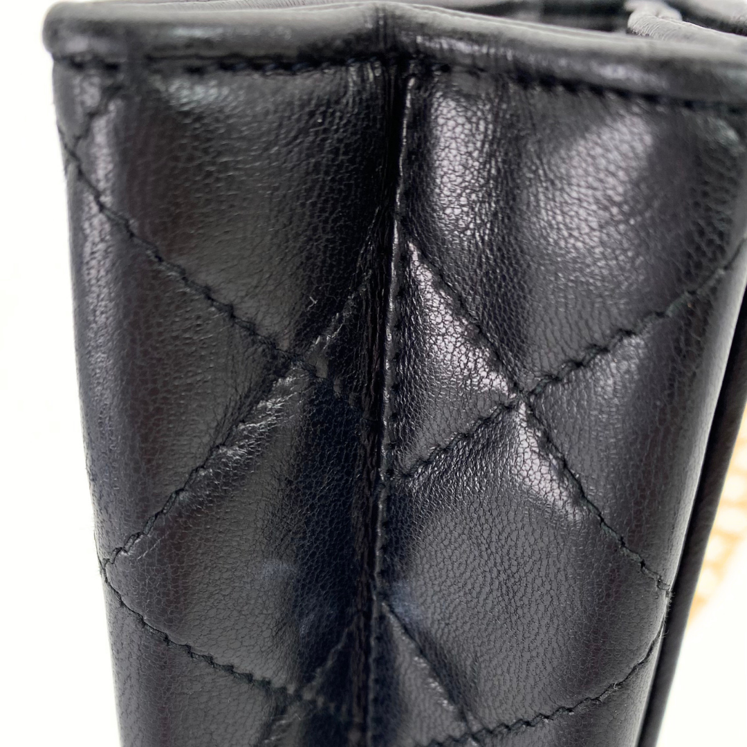 Ritsu, 1 Series Matelasse Black Lambskin with seal and card