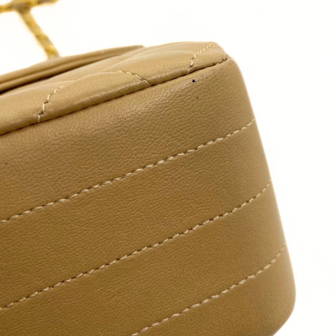 Sayaka, 1 Series Half Moon Beige Lambskin with seal and card