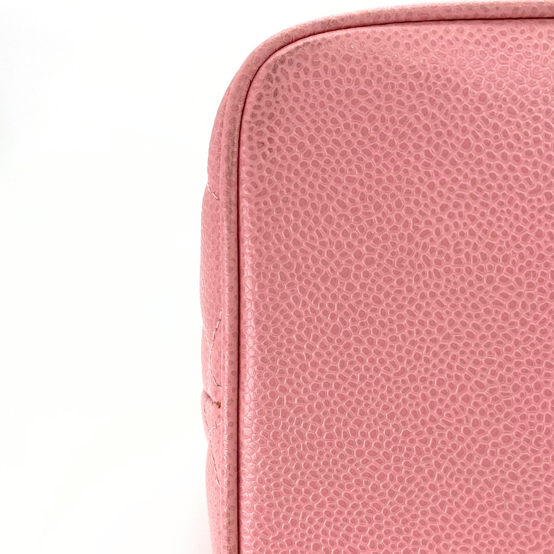 Dami, 8 Series Medallion Tote Reissue Pink Caviar with seal and card