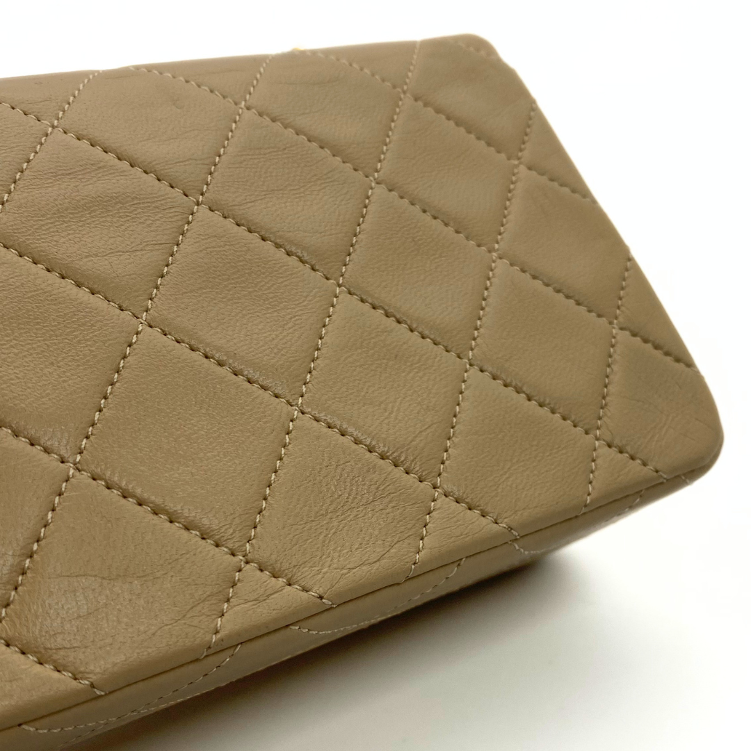 Misaki, 1 Series Mini Full Flap Beige Lambskin with seal and card