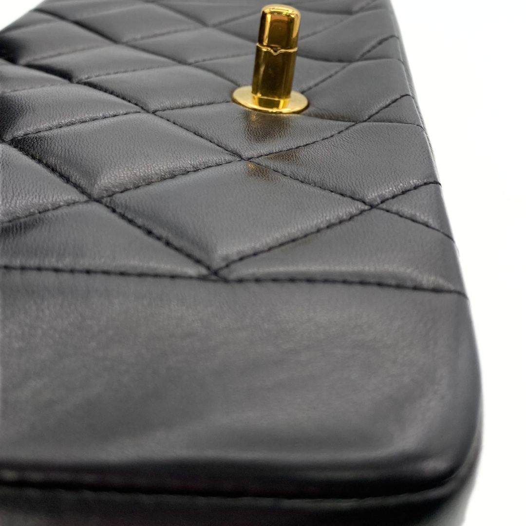 Solon, 3 Series Small Diana  Black Lambskin with seal only