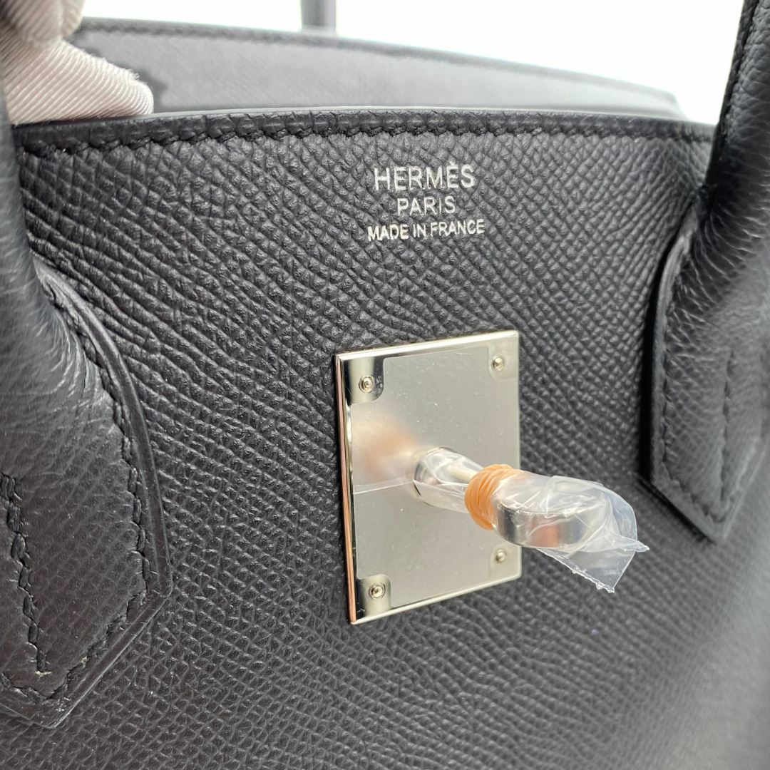 Neoma, 2016 Birkin 30 Black Veau Epsom Palladium Hardware with stamp X