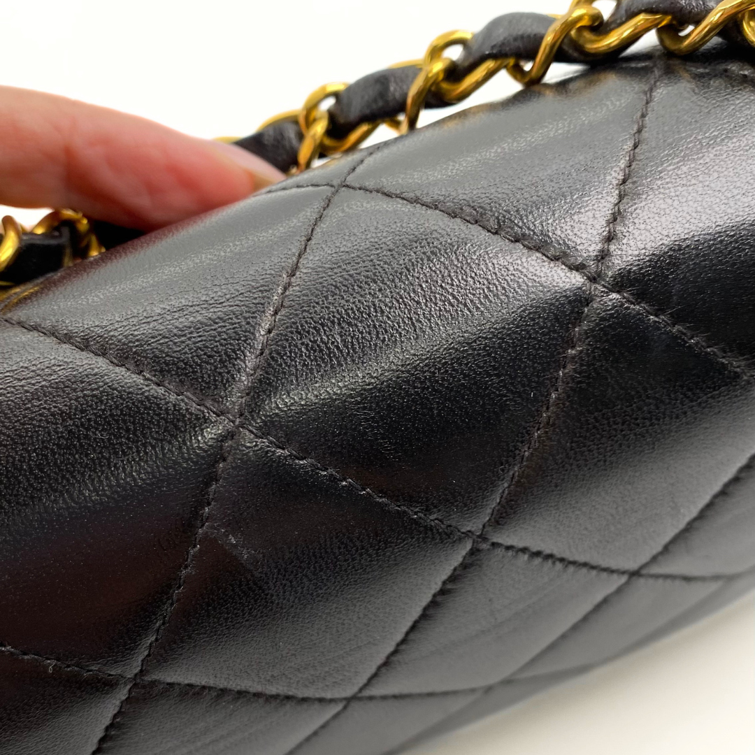 Kaori, 3 Series Small Diana Black Lambskin with seal and card