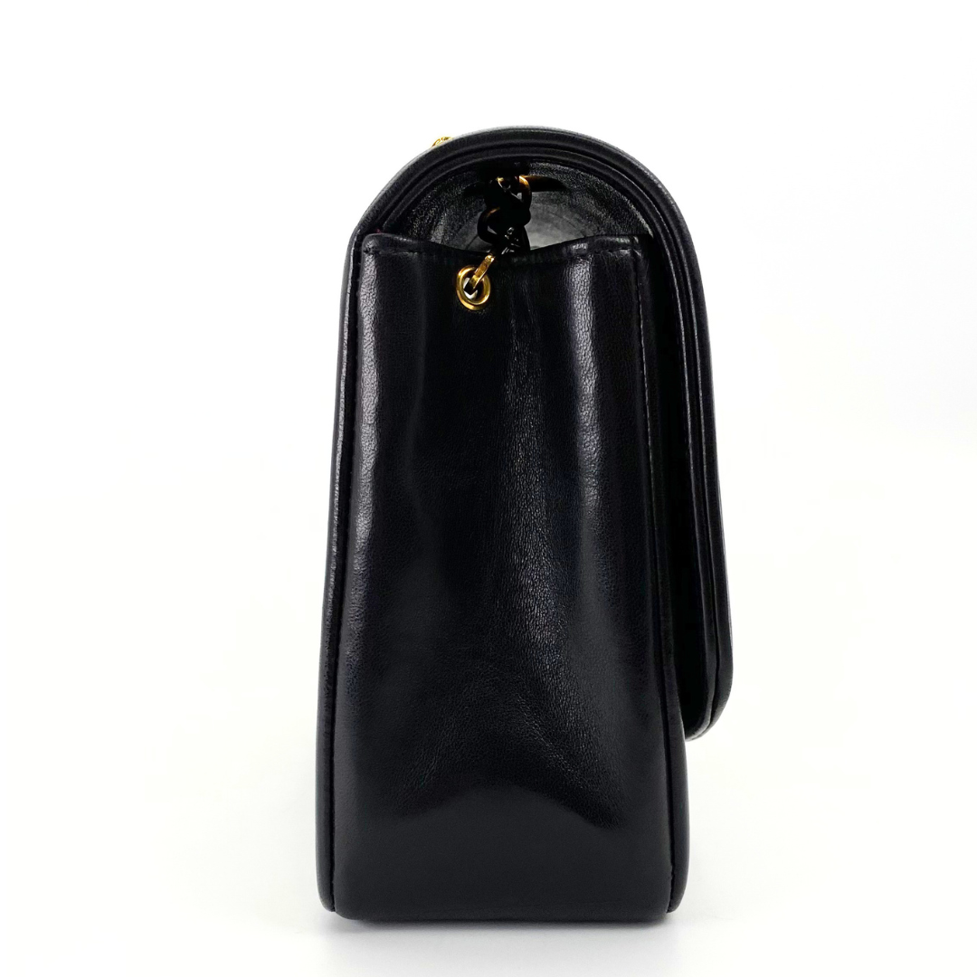 Shiori, 3 Series Medium Diana Black Lambskin with seal and card