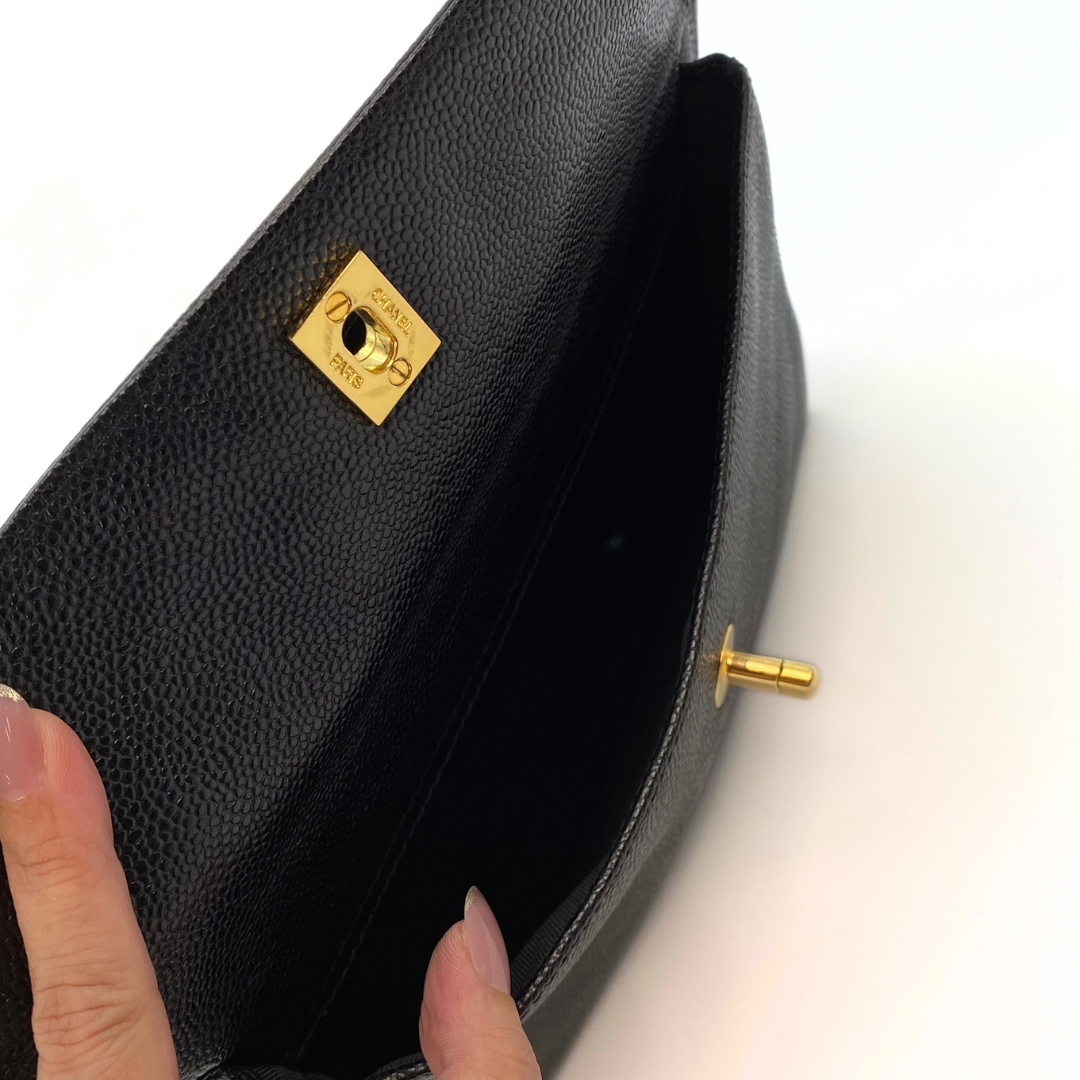 Natsuki, 4 Series Tote Black Caviar with seal and card