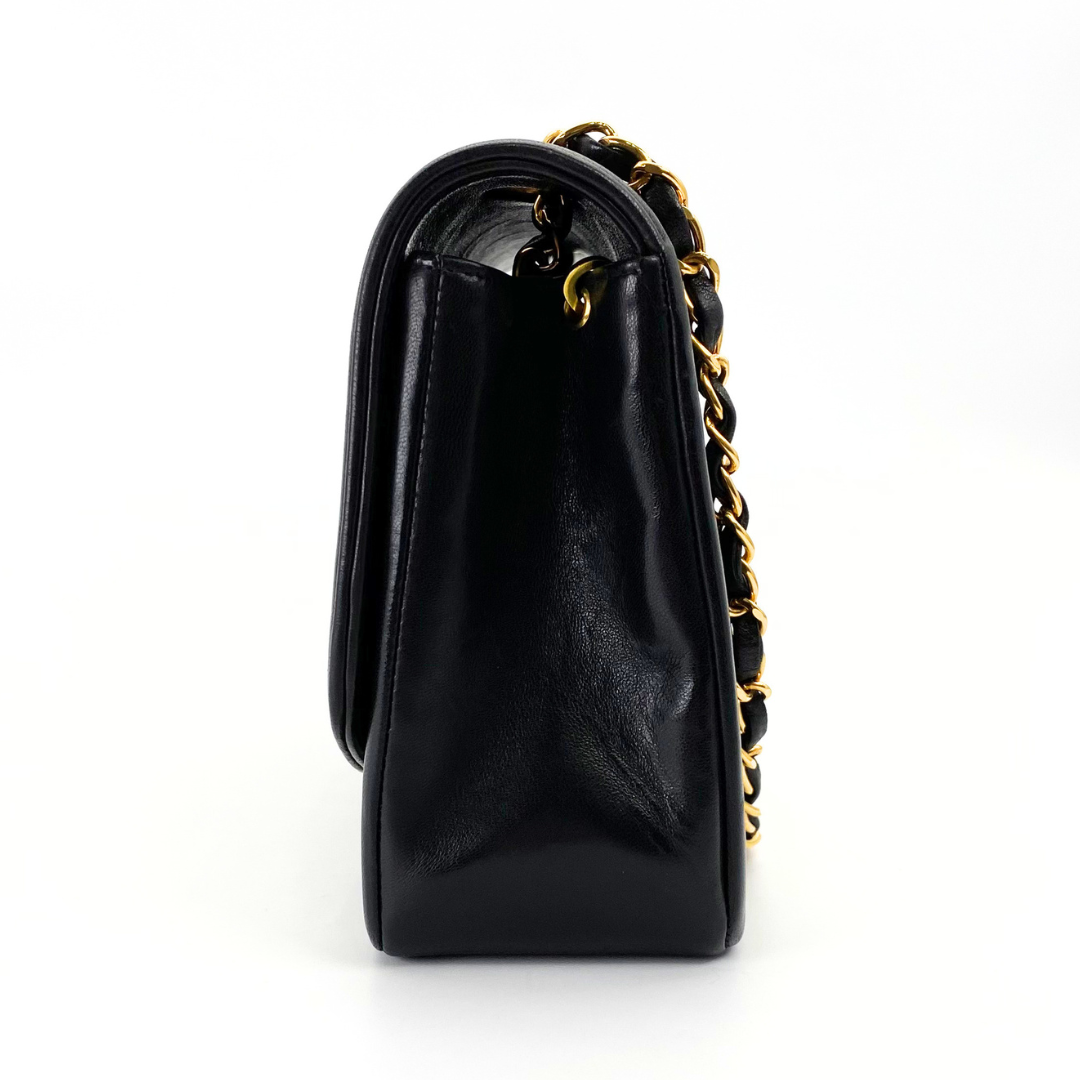 Shiori, 3 Series Medium Diana Black Lambskin with seal and card