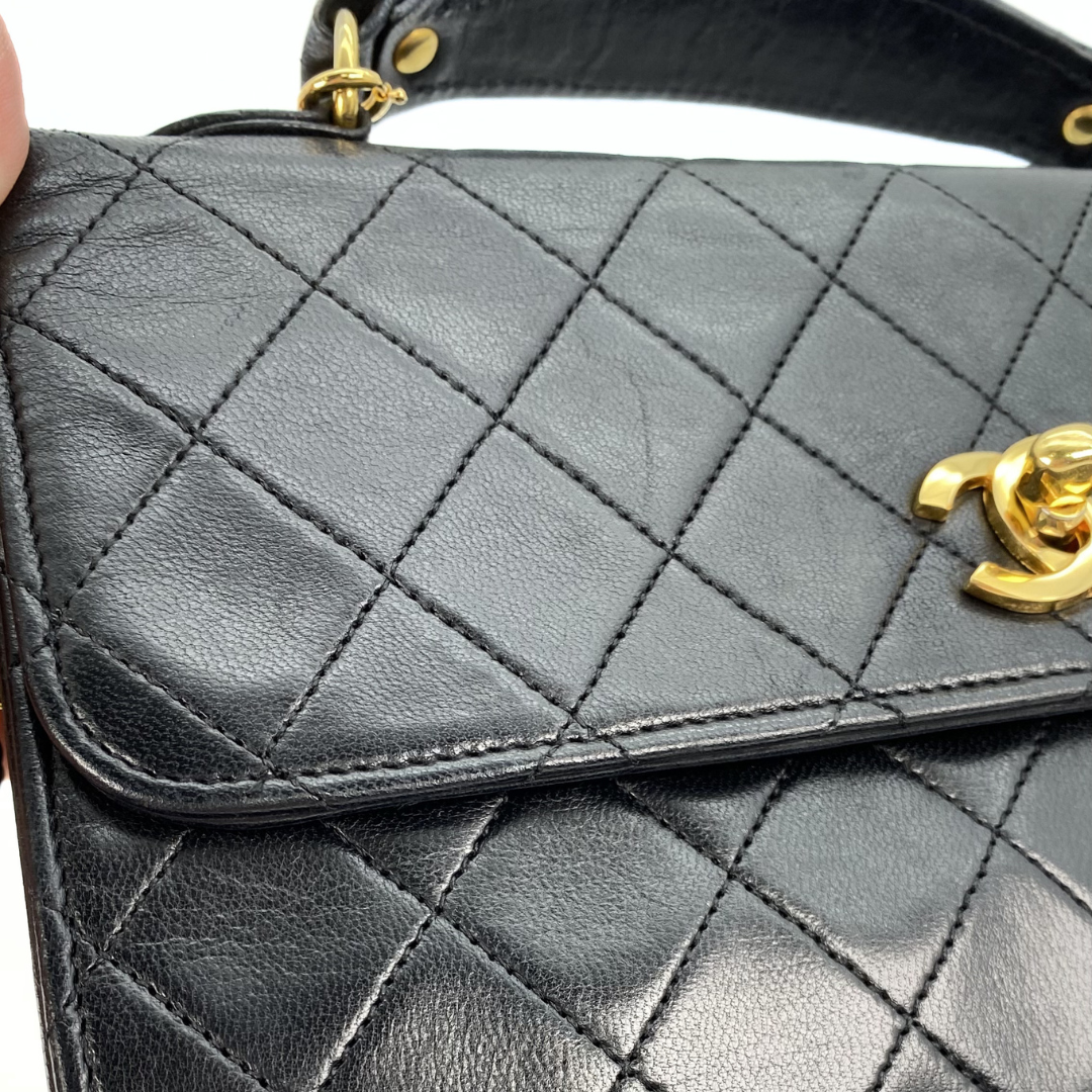 Aramis, 0 Series Matelasse Black Lambskin with seal only