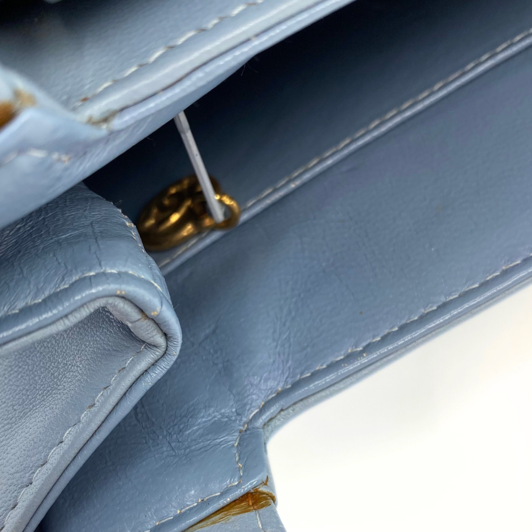 Helma, 5 Series Kelly Light Blue Lambskin with seal only