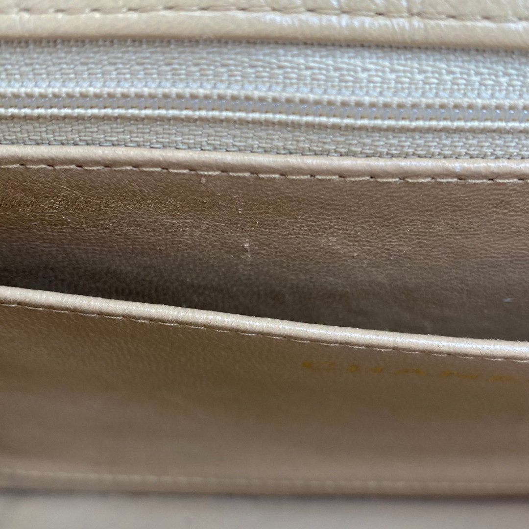Yejun, 1 Series Double Turn Lock Beige Lambskin with seal and card