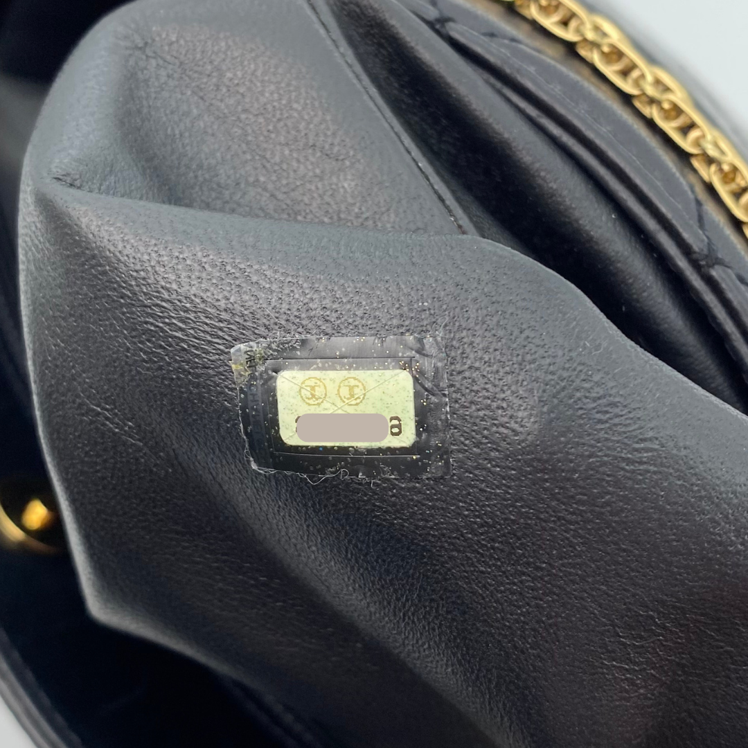 Sushma, 6 Series Tote Black Lambskin with Bijoux Chain with seal and card