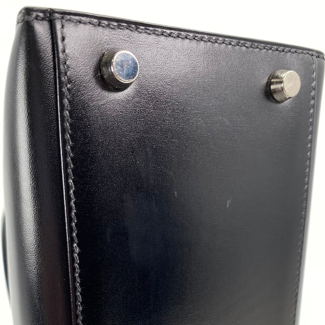 Lumen, 2002 Kelly 28 Sellier Black Boxcalf with stamp □F