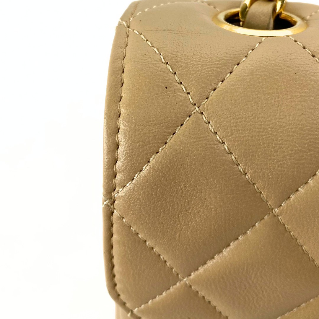Sayaka, 1 Series Half Moon Beige Lambskin with seal and card