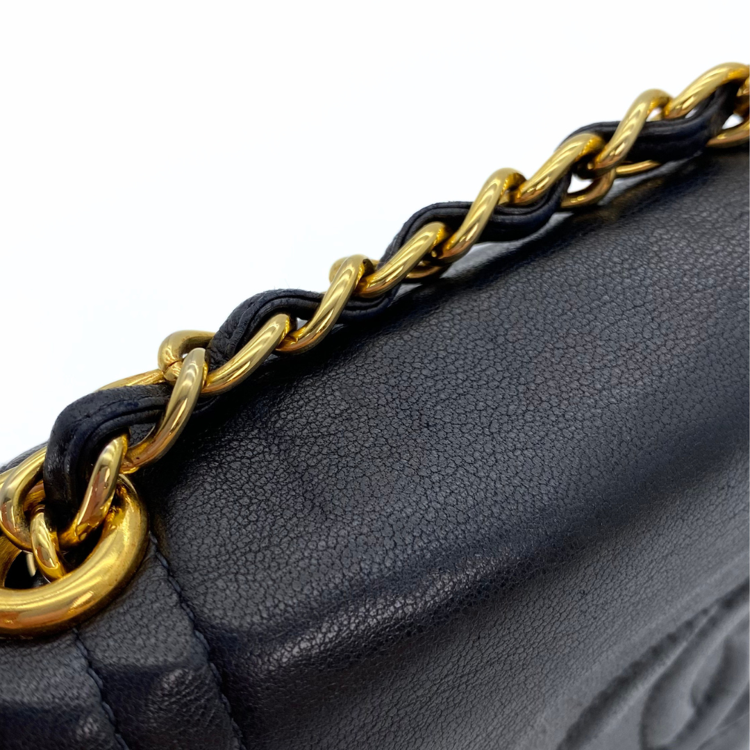 Rodion, 0 Series Black Lambskin Wallet On Chain with seal and card