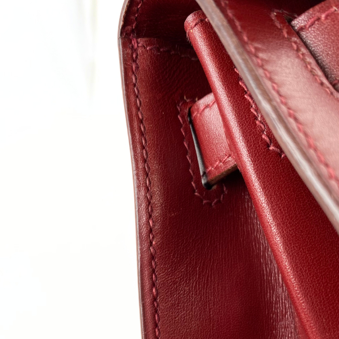 Renzo, 1992 Kelly 28 Sellier Rouge H Boxcalf with stamp 〇V