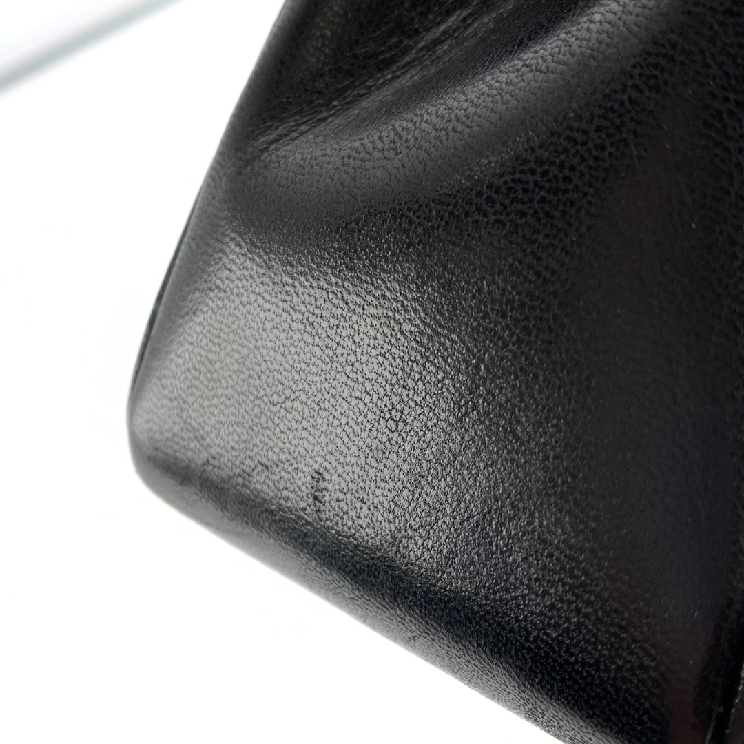 Ruslan, 1 Series Small Tab Border Black Lambskin with seal and card