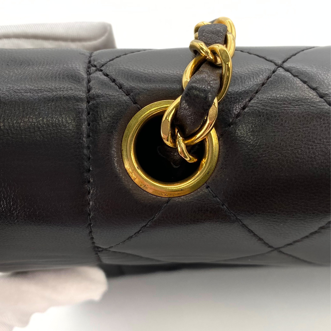 Solon, 3 Series Small Diana  Black Lambskin with seal only