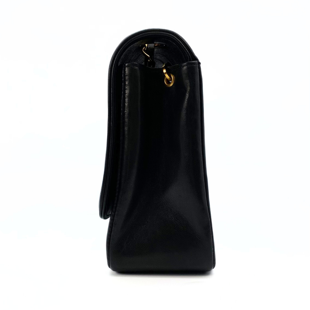 Tyra, 2 Series Mademoiselle Lambskin Small Black with seal and card