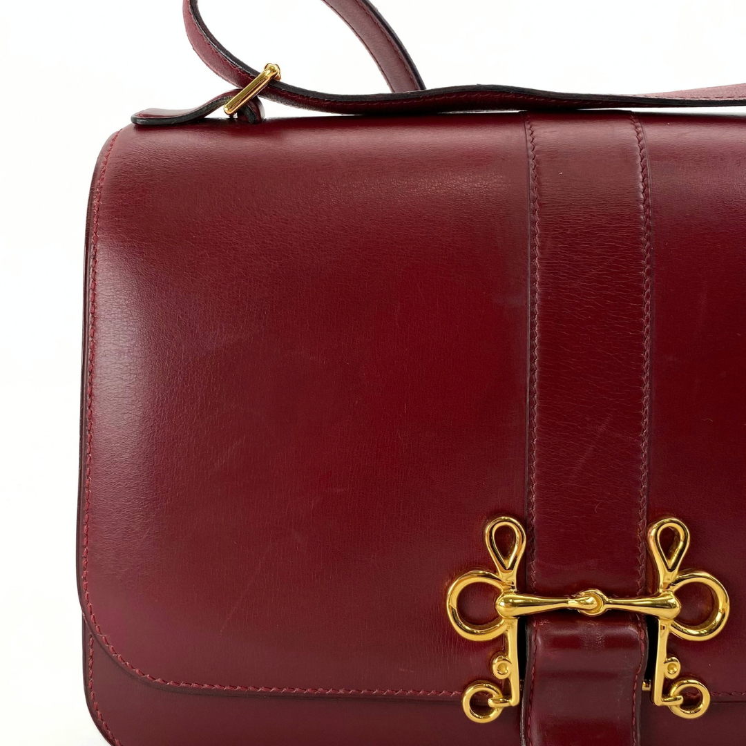 Akemi, 1976 Sorogne Rouge H Boxcalf Gold Hardware with stamp 〇F