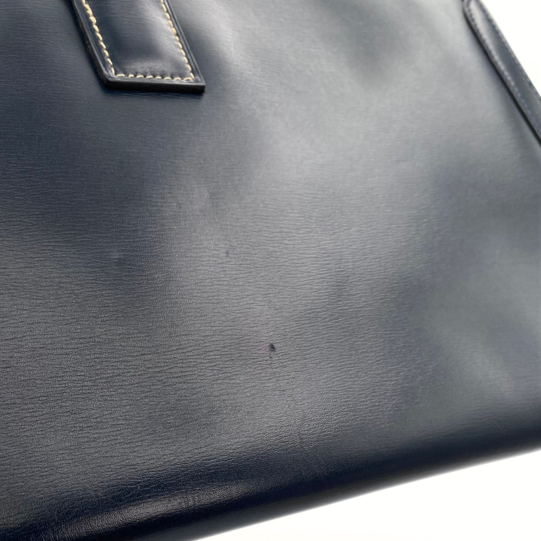 Adriel, 1978 Jige PM Blue Indigo Boxcalf Clutch with stamp 〇H