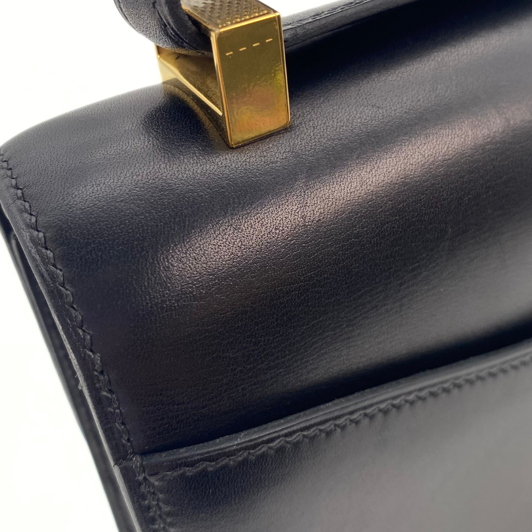 Lumi, 2003 Constance 23 Guilloche Black Boxcalf with stamp  □G