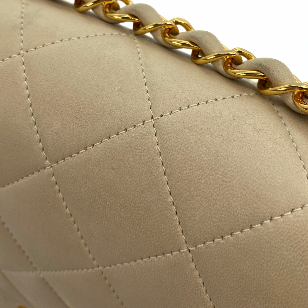 Levy, 2 Series Medium Diana Beige Lambskin with seal only