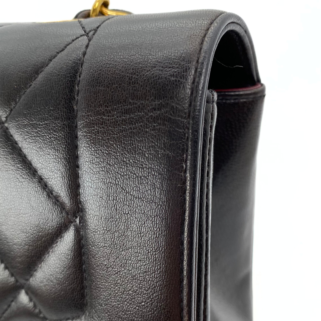 Sergey, 2 Series Small Diana Black Lambskin with seal and card