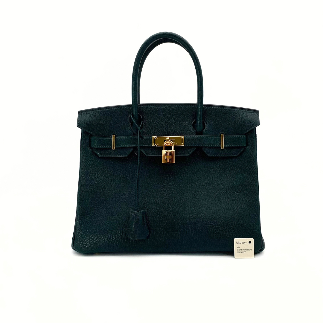 Nanami, 2024 Birkin 30 Vert Moyen Chevre Gold Hardware with stamp W