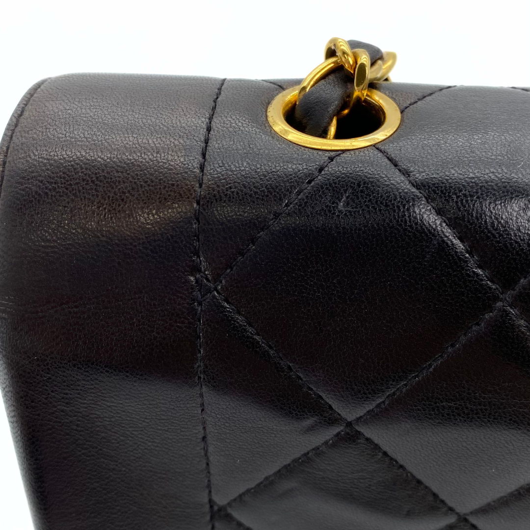 Sergey, 2 Series Small Diana Black Lambskin with seal and card
