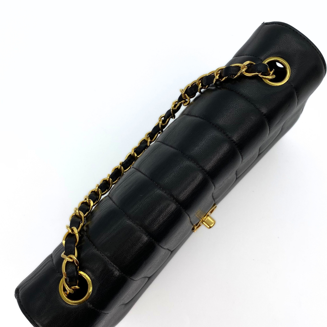 Tyra, 2 Series Mademoiselle Lambskin Small Black with seal and card