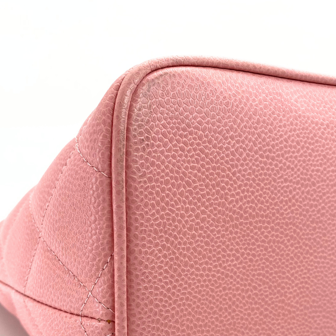 Dami, 8 Series Medallion Tote Reissue Pink Caviar with seal and card