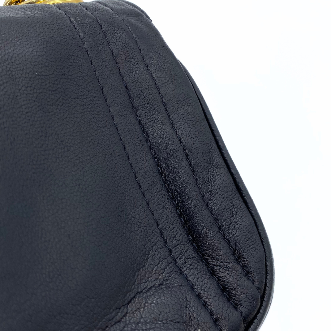 Rodion, 0 Series Black Lambskin Wallet On Chain with seal and card