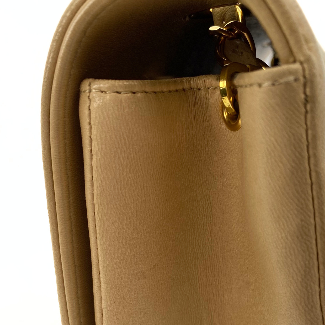 Omara, 2 Series Small Diana Beige Lambskin with seal and card