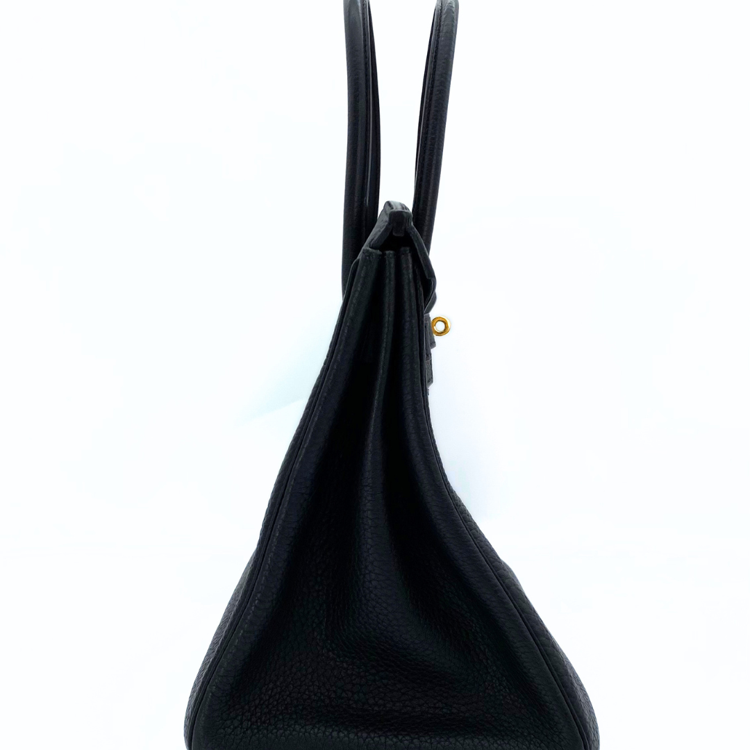 Tavian, 2000 Birkin 35 Black Togo with stamp □D
