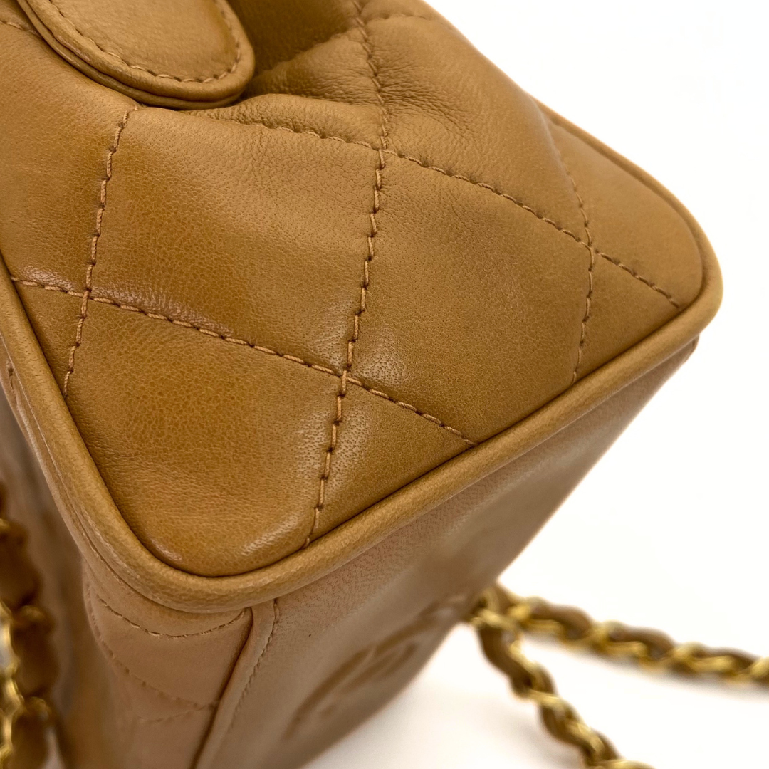 Kotone, 3 Series Matelasse Brown Lambskin with seal and card