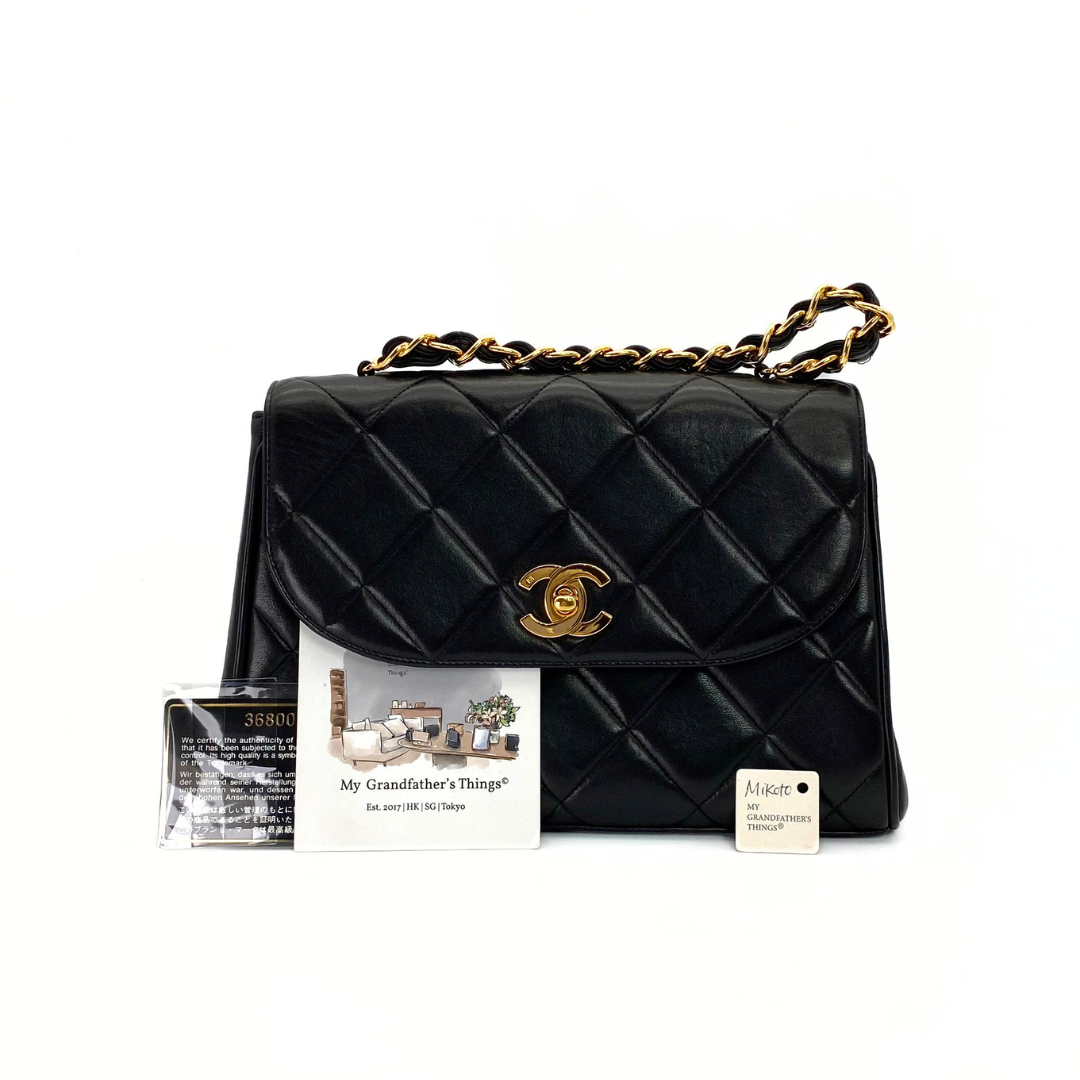 Mikoto, 3 Series Materasse Black Lamb Gold Hardware with seal and card