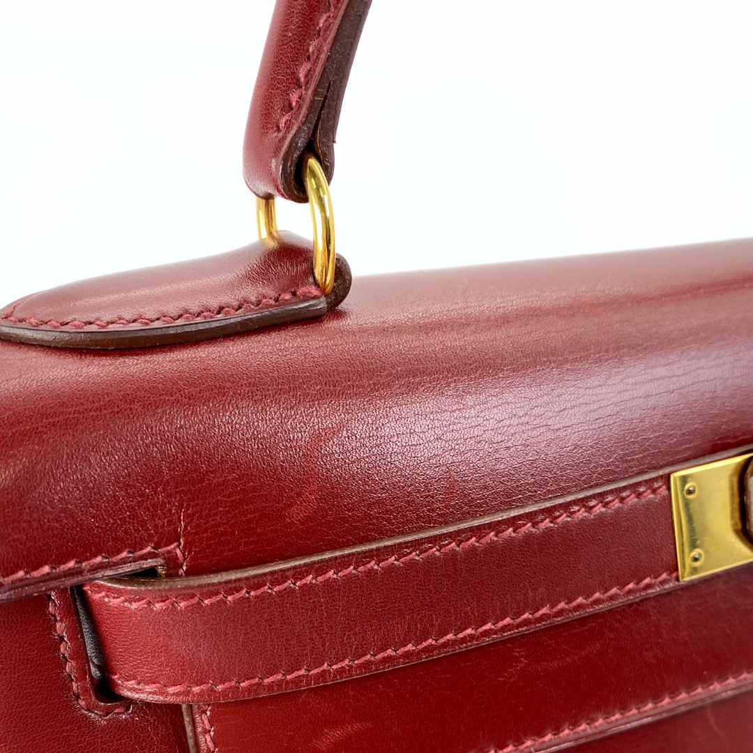 Renzo, 1992 Kelly 28 Sellier Rouge H Boxcalf with stamp 〇V